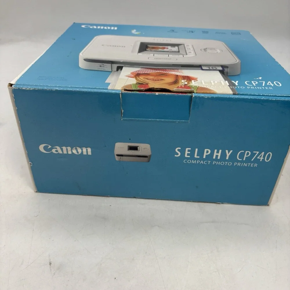 Canon Selphy CP740 Compact Photo Printer 4x6 LCD Working In Box